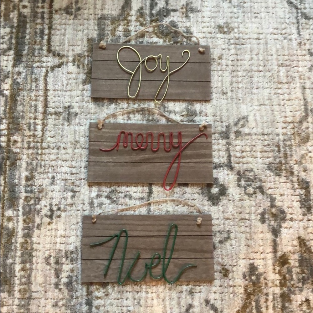 Holiday Decor - “Joy,” “Merry,” & “Noel” signs